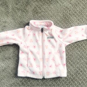 Columbia Light Pink Floral Fleece Jacket